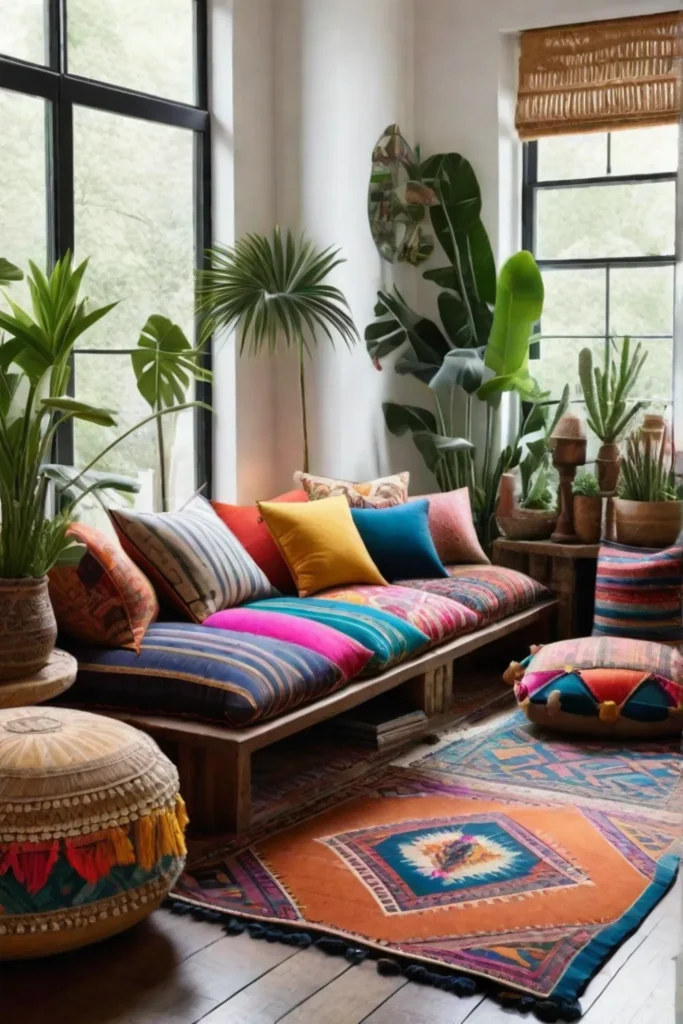 Freespirited and vibrant living space with global influences