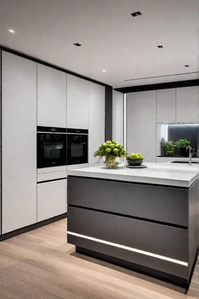 handleless cabinets modern kitchen