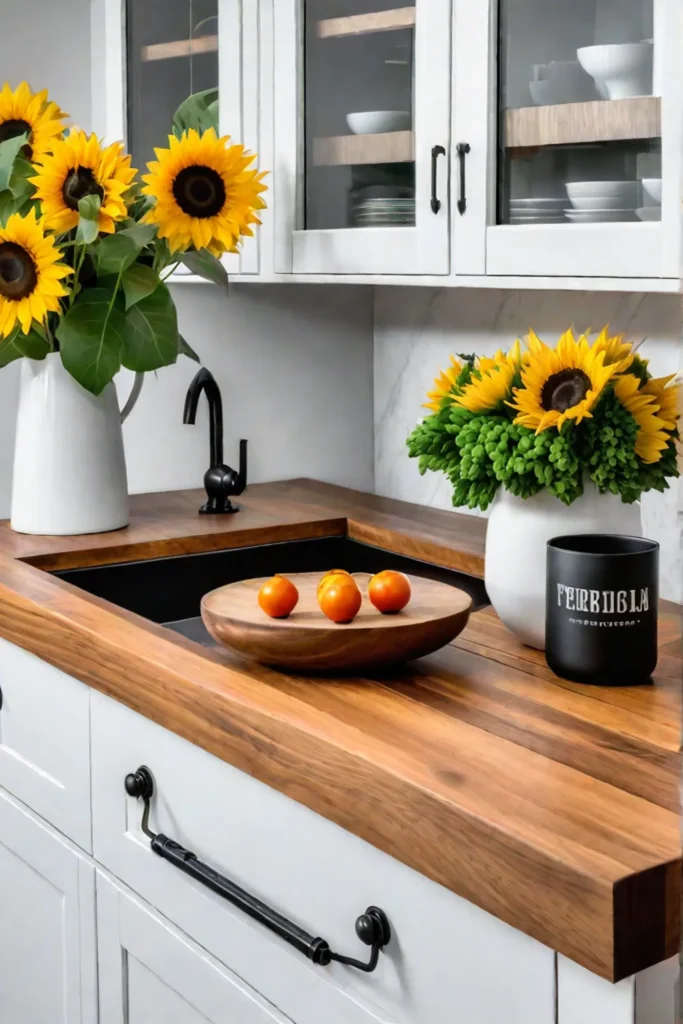 rustic kitchen black iron hardware