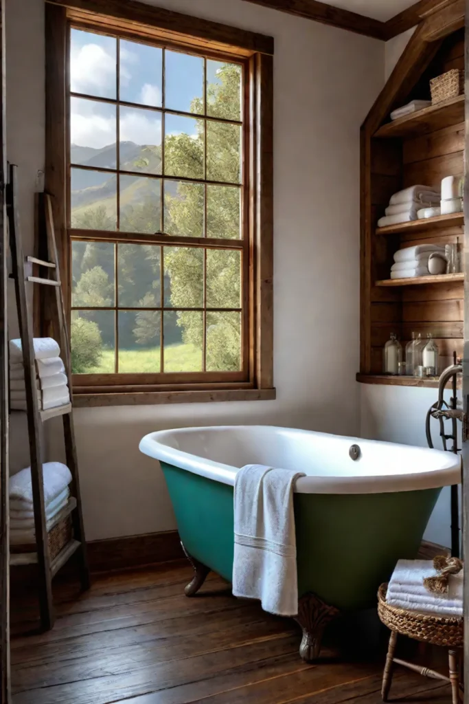 Charming farmhouse bathroom details