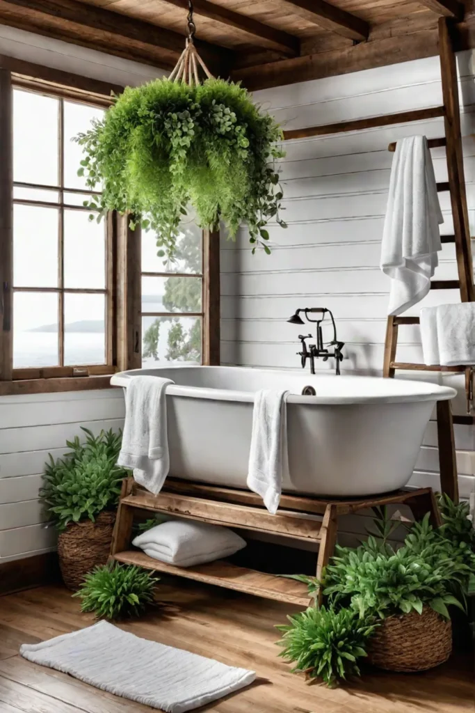 DIY bathroom decor rustic chic