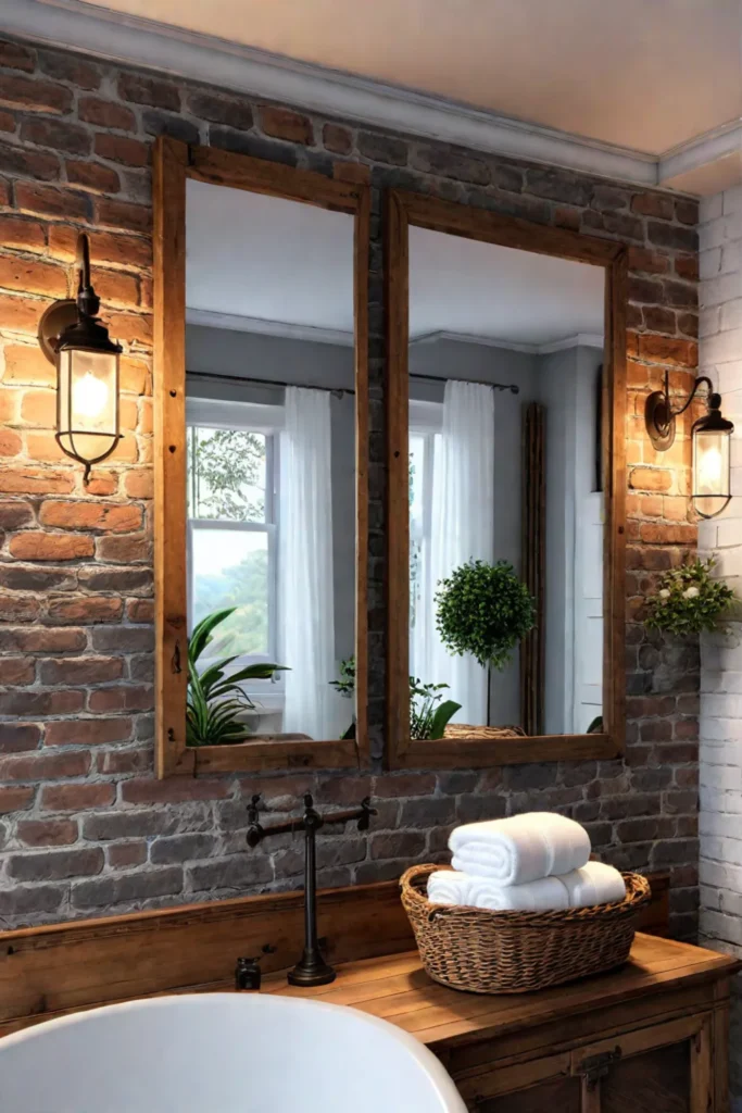 Farmhouse Bathroom with Rustic Accents