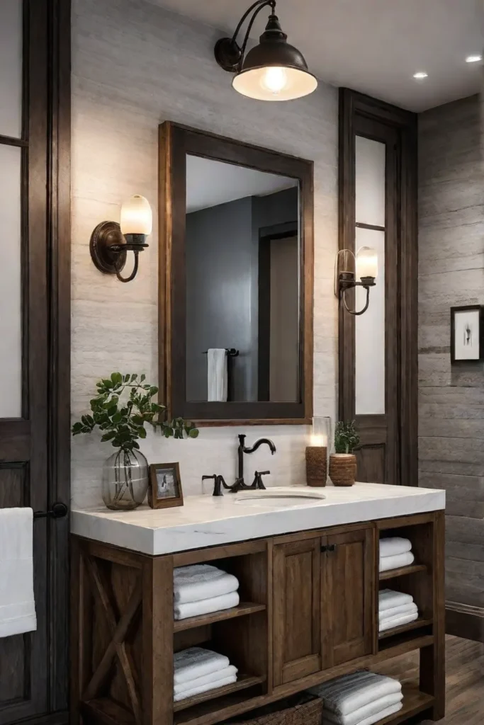 Farmhouse bathroom lighting