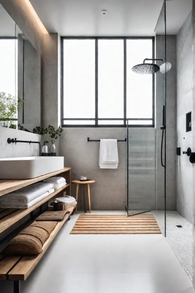 Fresh and airy farmhouse shower