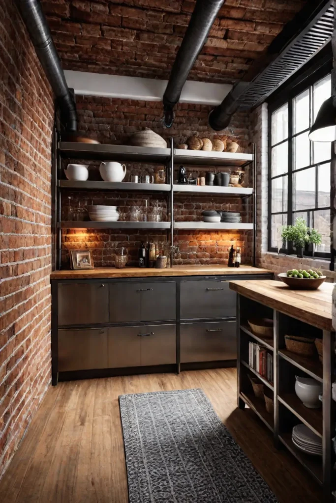 Industrial chic kitchen with reclaimed wood