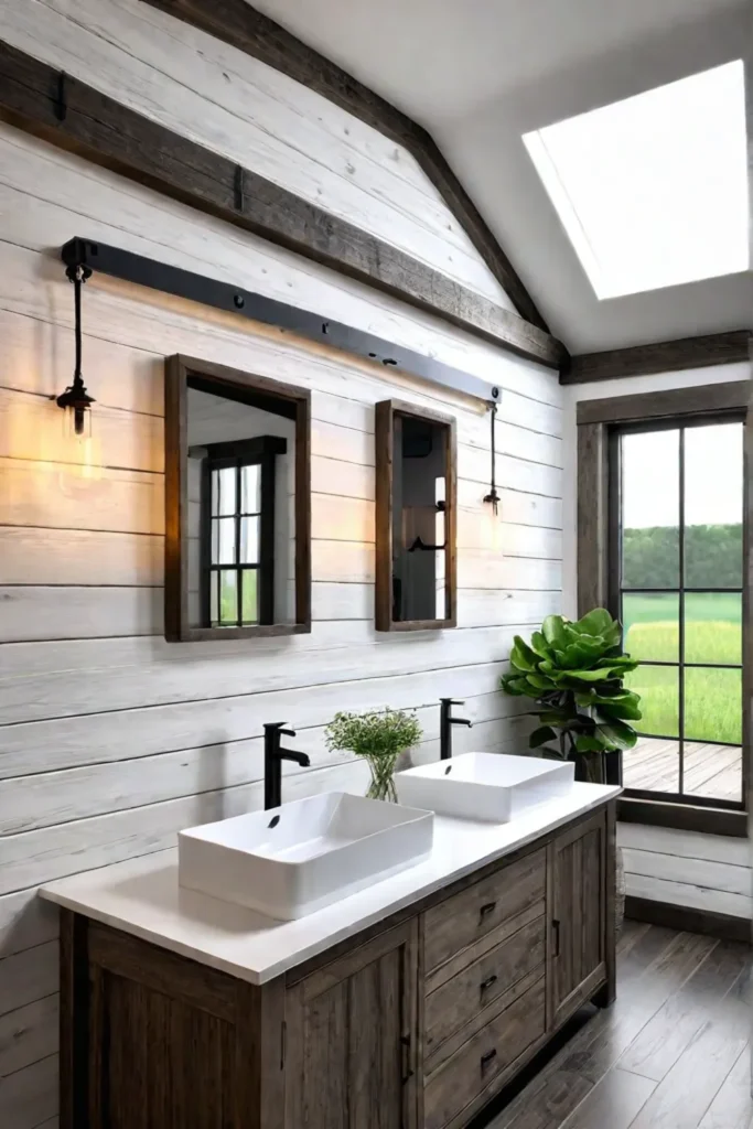 Modern farmhouse bathroom