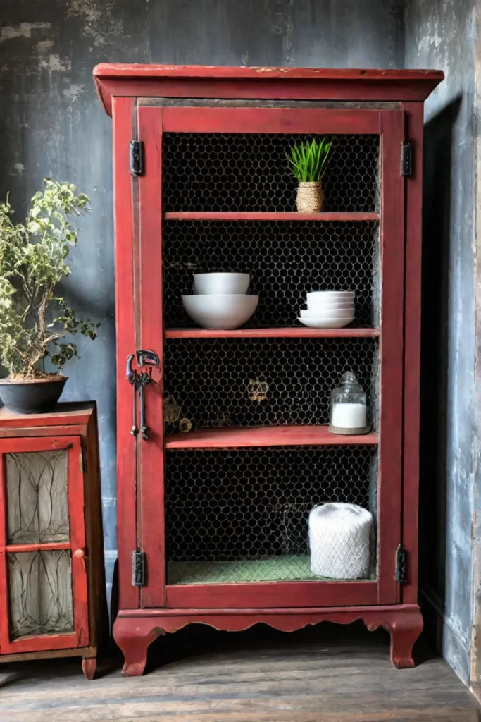 Repurposed furniture bathroom storage