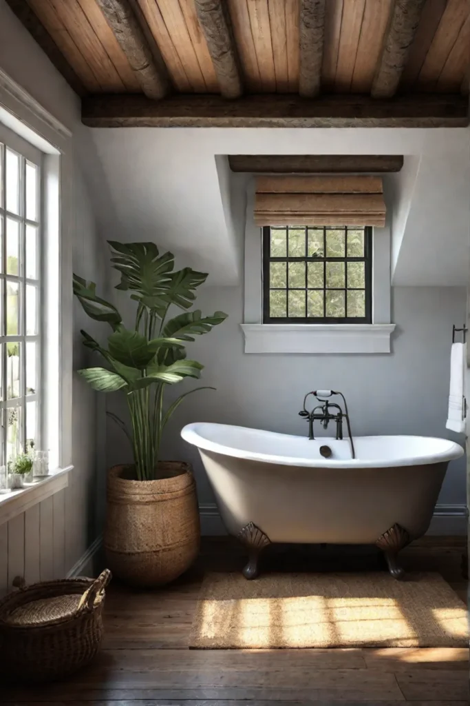 Rustic charm in bathroom design