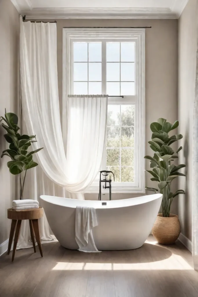 Calming bathroom with natural light