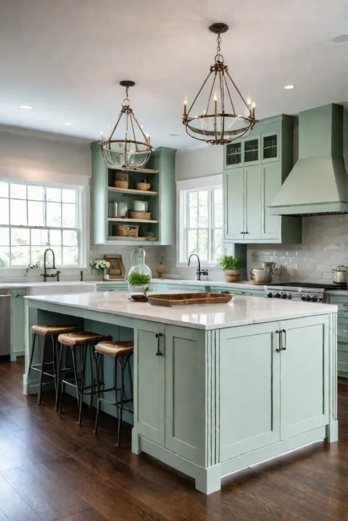 DIY kitchen island with modern farmhouse style