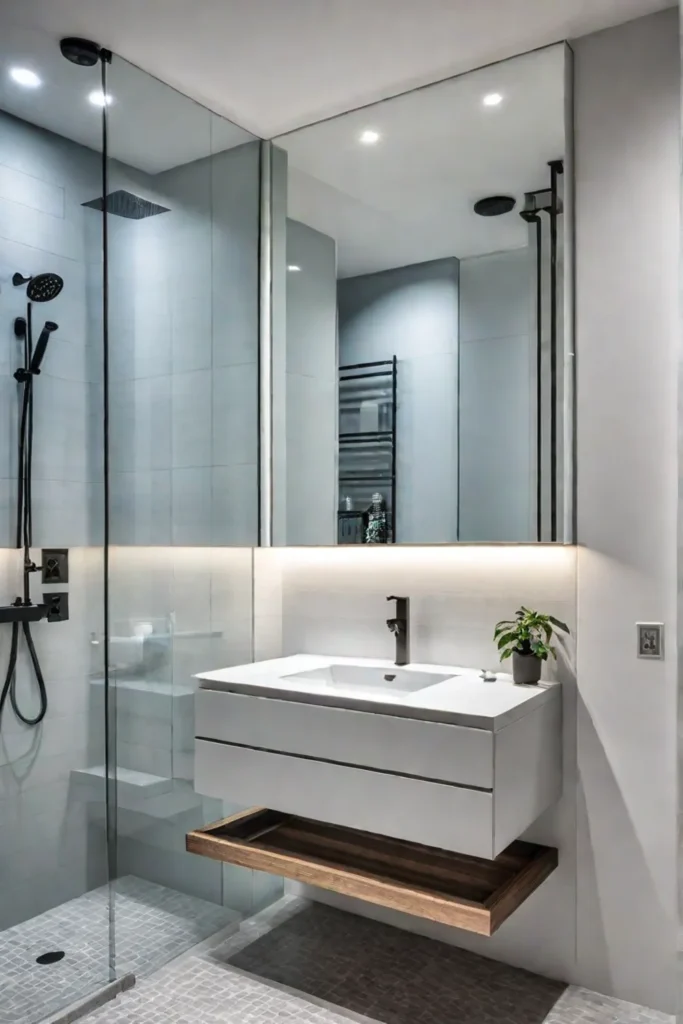 Efficient and stylish small bathroom