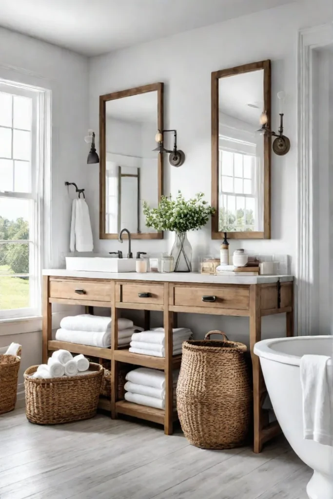 Farmhouse bathroom essentials