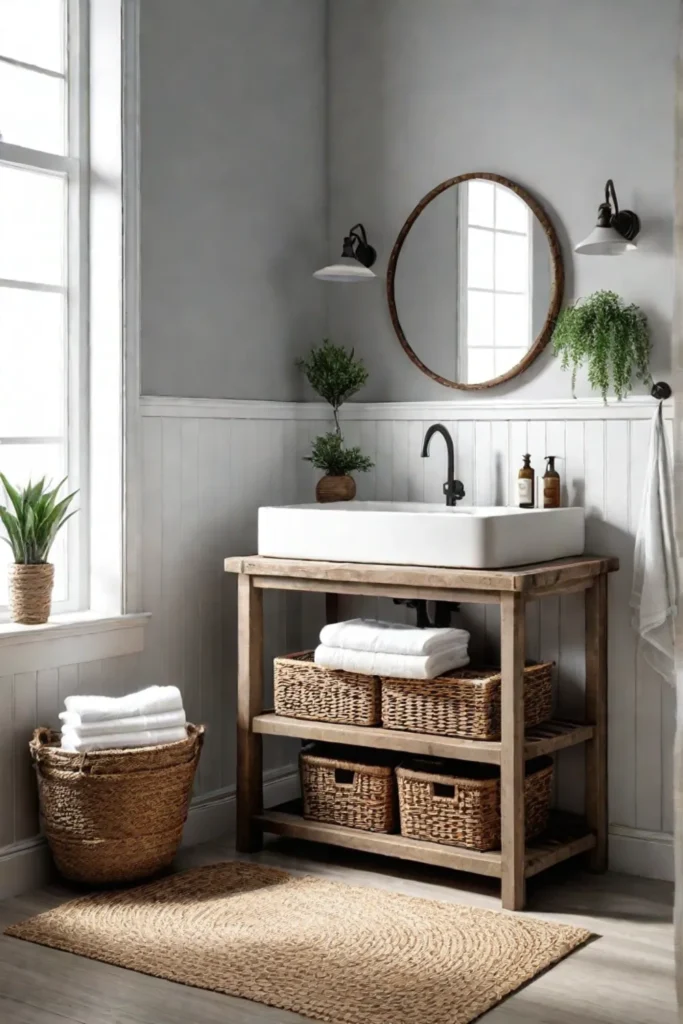 Farmhouse bathroom vanity