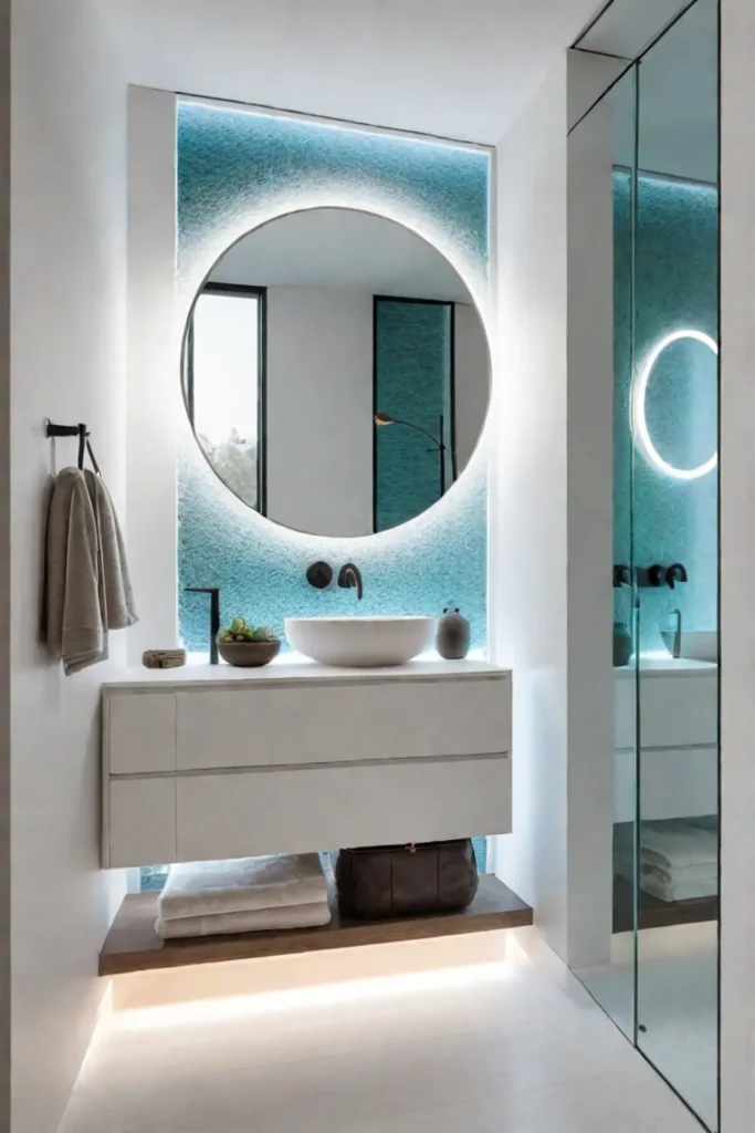 Minimalist bathroom with clean lines