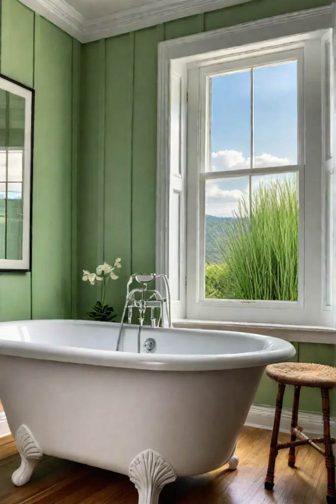 Serene bathroom with a touch of nature