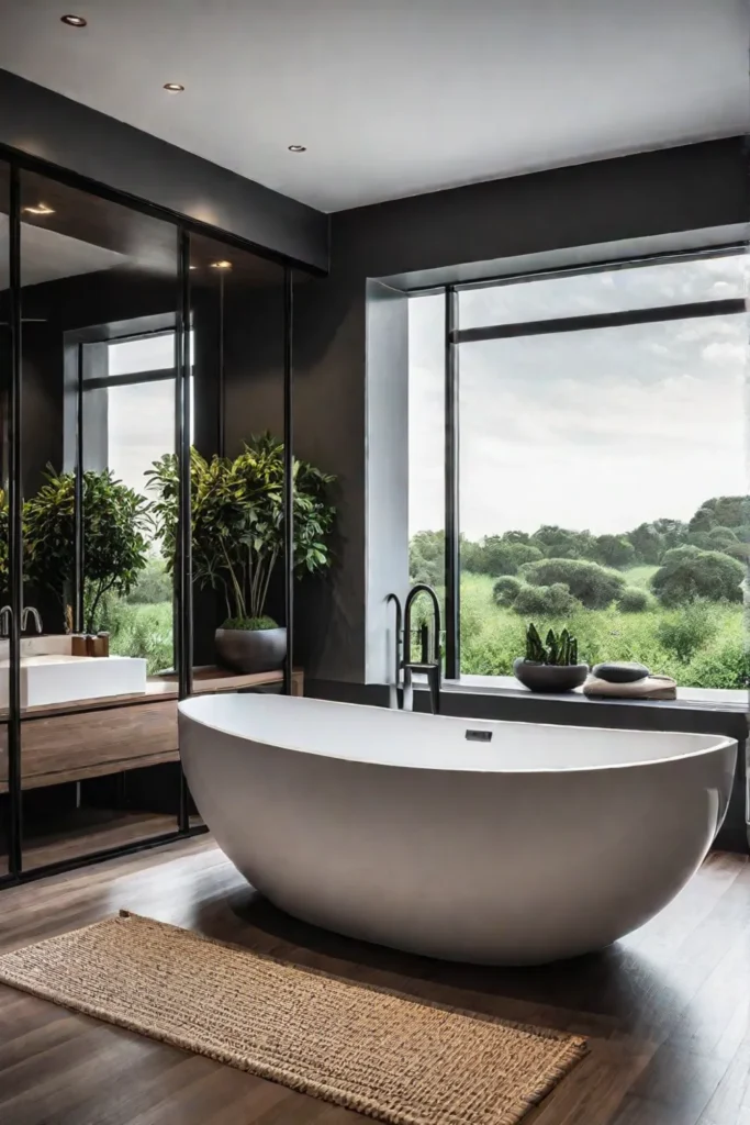 Spalike bathroom with natural elements